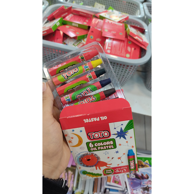 مداد شمعی توتو 6 رنگ
